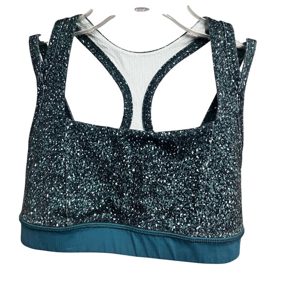 Lululemon Splendour Sports Bra Flashback Static Seamist Forage Teal Forage Sz 6 - Picture 6 of 10
